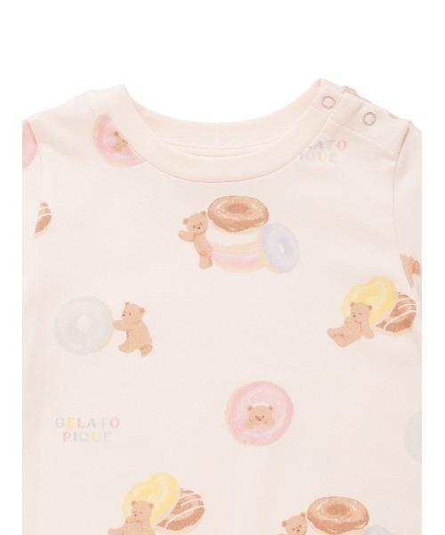 セール】【BABY】ドーナツベア柄Tシャツ（ルームウェア/パジャマ