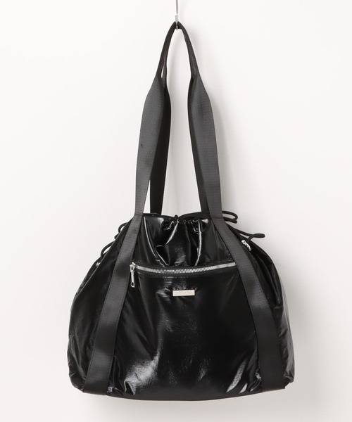 BarcosBlue（バルコスブルー）の「【BarcosBlue/バルコスブルー】巾着型軽量トートバッグ（トートバッグ・レディース・ブラック/シルバー・ONE SIZE）」の14枚目の写真