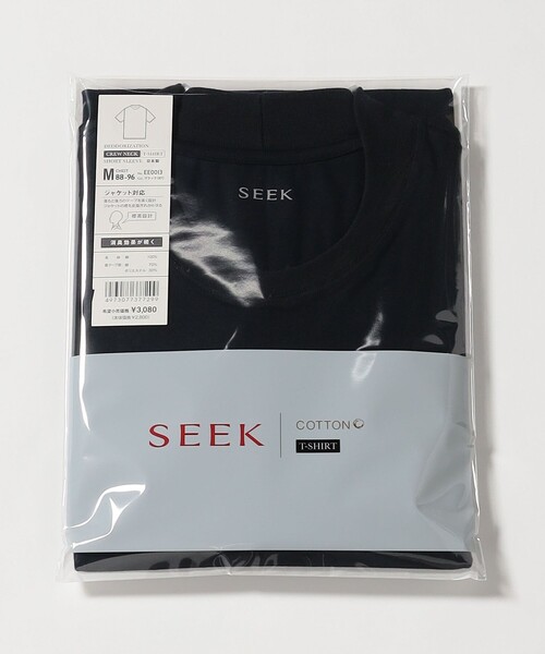 SEEK(シーク)の「<SEEK> クルーネックTシャツ(Tシャツ/カットソー・メンズ・ホワイト/ブラック・L/M)」の7枚目の写真