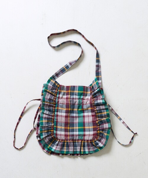 FREAK'S STORE（フリークスストア）の「THEATRE PRODUCTS × FREAK'S STORE/シアタープロダクツ 別注 マドラスチェック フリルショルダーバッグ（ショルダーバッグ・レディース・ネイビー/レッド/サックスブルー・ONE SIZE）」の15枚目の写真