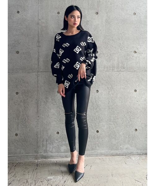 GYDA(ジェイダ)の「ハイウエストKNEE ZIPレギンス(その他パンツ・レディース・ブラック・SMALL)」の7枚目の写真