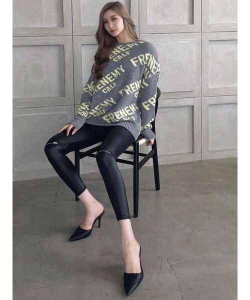 GYDA(ジェイダ)の「ハイウエストKNEE ZIPレギンス(その他パンツ・レディース・ブラック・SMALL)」の10枚目の写真