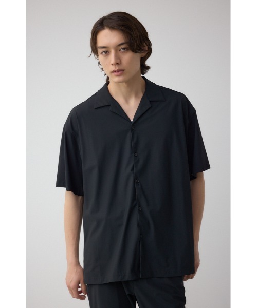 AZUL by moussy(アズールバイマウジー)の「ダイヤモンドストレッチ開襟シャツ(シャツ/ブラウス・メンズ・ダークグリーン/ブラック/ライトブルー/ライトグレー・MEDIUM/LARGE)」の2枚目の写真