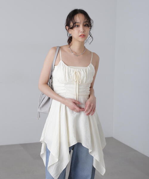 FREE'S MART（フリーズマート）の「イレヘムチュニックキャミワンピース（ワンピース・レディース・ブラック/ピンク/ホワイト・FREE）」の18枚目の写真