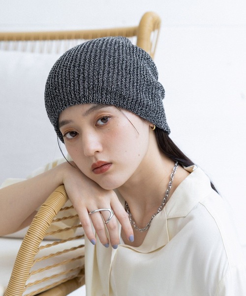 RAGEBLUE(レイジブルー)の「アソートカラービーニー(ニットキャップ/ビーニー・レディース・ブラック/グレー/ブルー/ブラック系・FREE)」の3枚目の写真