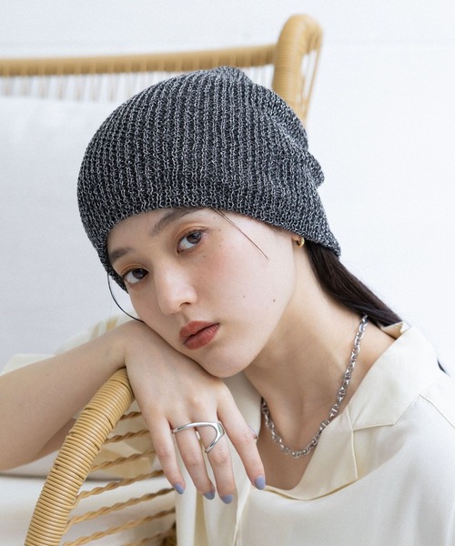 RAGEBLUE(レイジブルー)の「アソートカラービーニー(ニットキャップ/ビーニー・レディース・ブラック/グレー/ブルー/ブラック系・FREE)」の11枚目の写真