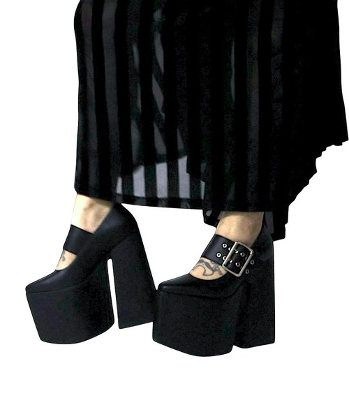スクエアヒール 厚底パンプス Charla Tedrick│Jeffrey Campbell
