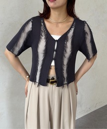 Thevon | フリンジ5分袖ショートカーディガン(カーディガン/ボレロ)