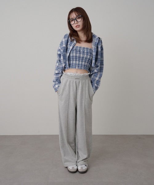 RAY CASSIN(レイカズン)の「チェックシャツボレロ(シャツ/ブラウス・レディース・グリーン/ブラック/ブルー・FREE)」の19枚目の写真