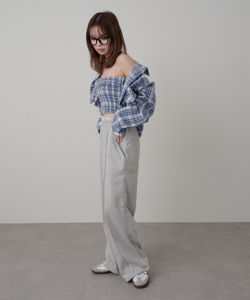 RAY CASSIN(レイカズン)の「チェックシャツボレロ(シャツ/ブラウス・レディース・グリーン/ブラック/ブルー・FREE)」の22枚目の写真