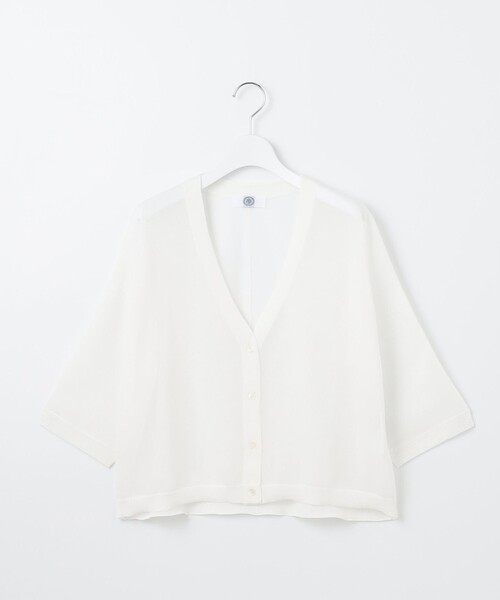 J.PRESS(ジェイプレス)の「【WEB限定カラーあり・洗える】SHEER LIGHT KNIT Vネック カーディガン(カーディガン/ボレロ・レディース・スカイブルー系/ピーコックグリーン系/ピンク系/ベージュ系/ホワイト系/ネイビー系・T13)」の18枚目の写真