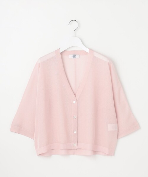 J.PRESS(ジェイプレス)の「【WEB限定カラーあり・洗える】SHEER LIGHT KNIT Vネック カーディガン(カーディガン/ボレロ・レディース・スカイブルー系/ピーコックグリーン系/ピンク系/ベージュ系/ホワイト系/ネイビー系・T13)」の20枚目の写真