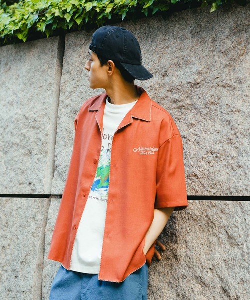 niko and...(ニコアンド)の「ブランケットステッチシャツ(シャツ/ブラウス・メンズ・ブルー/ブラック/オレンジ・MEDIUM/LARGE)」の3枚目の写真