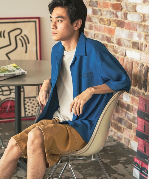 niko and...(ニコアンド)の「ブランケットステッチシャツ(シャツ/ブラウス・メンズ・ブルー/ブラック/オレンジ・MEDIUM/LARGE)」の2枚目の写真