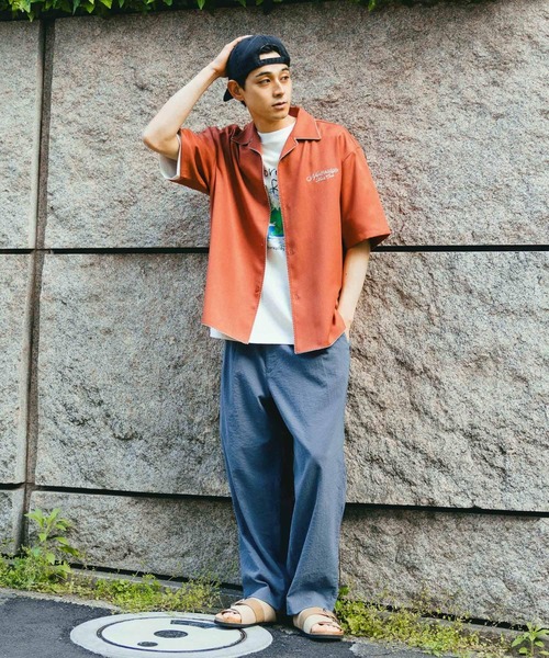 niko and...(ニコアンド)の「ブランケットステッチシャツ(シャツ/ブラウス・メンズ・ブルー/ブラック/オレンジ・MEDIUM/LARGE)」の12枚目の写真