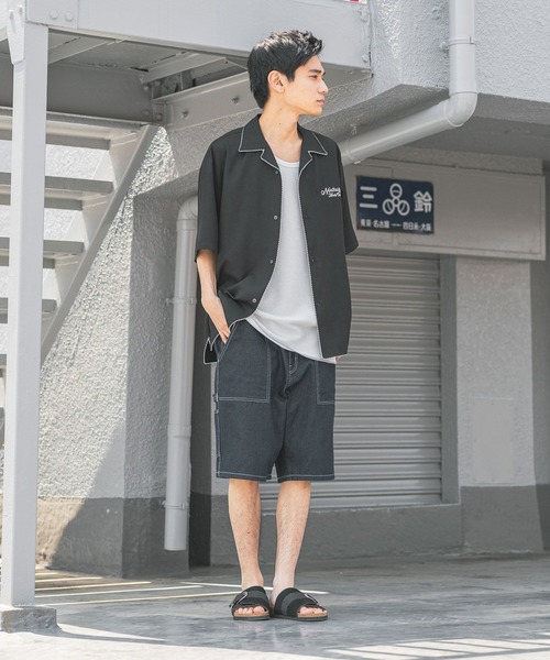 niko and...(ニコアンド)の「ブランケットステッチシャツ(シャツ/ブラウス・メンズ・ブルー/ブラック/オレンジ・MEDIUM/LARGE)」の4枚目の写真