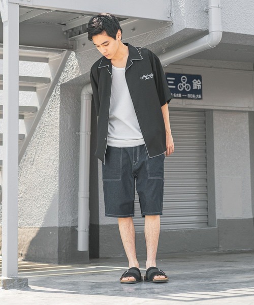 niko and...(ニコアンド)の「ブランケットステッチシャツ(シャツ/ブラウス・メンズ・ブルー/ブラック/オレンジ・MEDIUM/LARGE)」の5枚目の写真