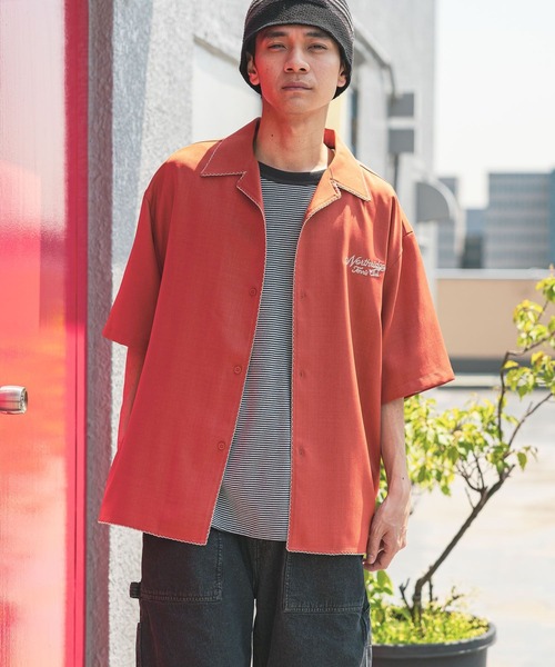 niko and...(ニコアンド)の「ブランケットステッチシャツ(シャツ/ブラウス・メンズ・ブルー/ブラック/オレンジ・MEDIUM/LARGE)」の11枚目の写真