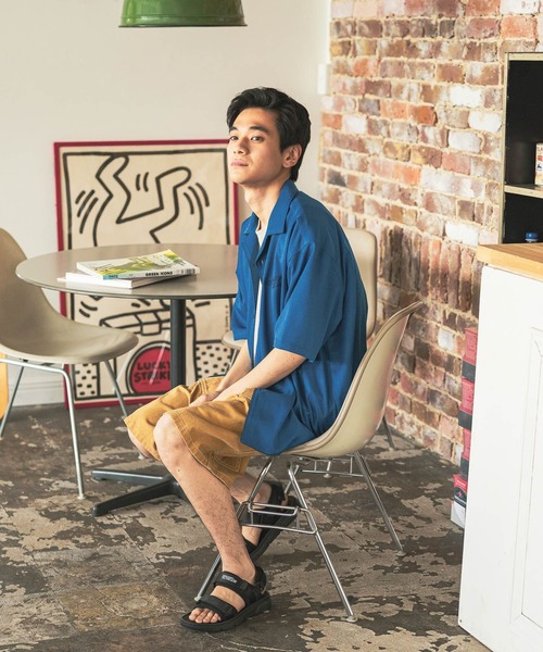 niko and...(ニコアンド)の「ブランケットステッチシャツ(シャツ/ブラウス・メンズ・ブルー/ブラック/オレンジ・MEDIUM/LARGE)」の15枚目の写真