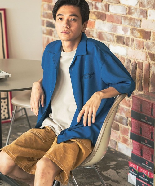 niko and...(ニコアンド)の「ブランケットステッチシャツ(シャツ/ブラウス・メンズ・ブルー/ブラック/オレンジ・MEDIUM/LARGE)」の19枚目の写真