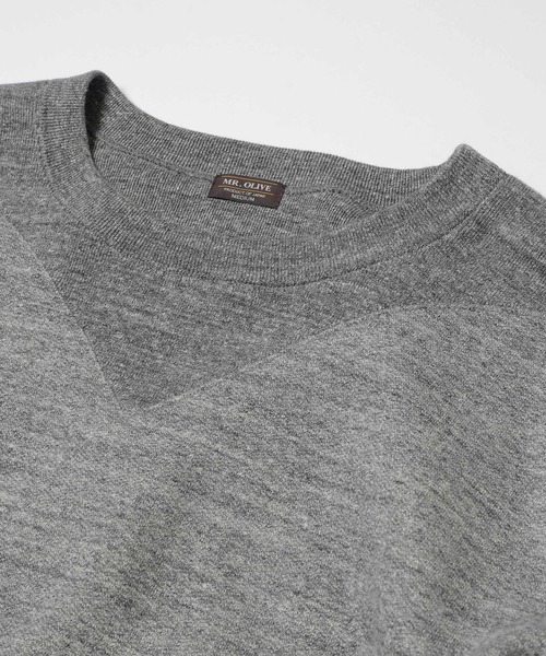 MR.OLIVE（ミスターオリーブ）の「FRENCH TERRY RAFFY COTTON / GUSSET YOKE SHIRT（スウェット・メンズ・杢グレー/オートミール・MEDIUM/LARGE）」の5枚目の写真