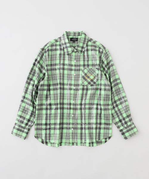 AFB(エーエフビー)の「AFB / エーエフビー SPANGLE SHIRTS(シャツ/ブラウス・メンズ・オレンジ/グリーン系その他/カーキ/ブラック・MEDIUM)」の3枚目の写真