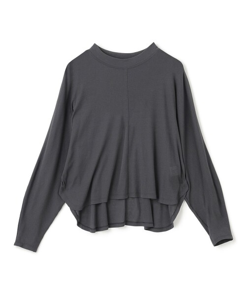 uncrave（アンクレイヴ）の「シアーハイツイストリブ ドルマントップス（Tシャツ/カットソー・レディース・ブラウン系/ホワイト系/ブラック系/グレー系・F）」の3枚目の写真