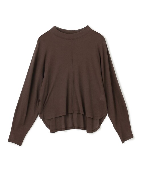 uncrave（アンクレイヴ）の「シアーハイツイストリブ ドルマントップス（Tシャツ/カットソー・レディース・ブラウン系/ホワイト系/ブラック系/グレー系・F）」の4枚目の写真