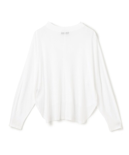 uncrave（アンクレイヴ）の「シアーハイツイストリブ ドルマントップス（Tシャツ/カットソー・レディース・ブラウン系/ホワイト系/ブラック系/グレー系・F）」の5枚目の写真