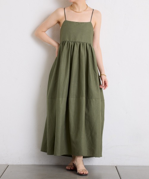 【 ADAWAS / アダワス シルケット ジャージー ギャザー ドレス ADAWAS（アダワズ）の「【 ADAWAS / アダワス 】SILKET JERSEY