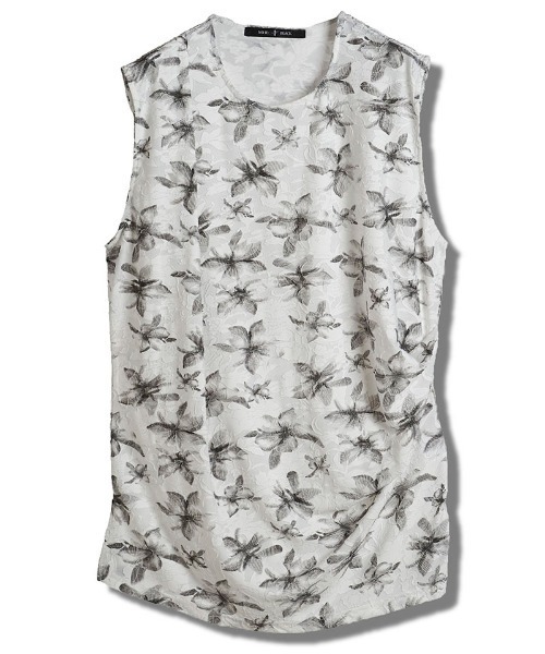 NO ID.（ノーアイディ）の「mta570-ﾄﾞﾚｰﾌﾟｽﾘｰﾌﾞﾚｽ-PO プルオーバー（タンクトップ・メンズ・ブラック/ホワイト・ONE SIZE）」の9枚目の写真