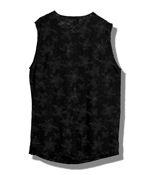 NO ID.（ノーアイディ）の「mta570-ﾄﾞﾚｰﾌﾟｽﾘｰﾌﾞﾚｽ-PO プルオーバー（タンクトップ・メンズ・ブラック/ホワイト・ONE SIZE）」の16枚目の写真