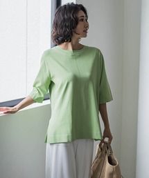 Tシャツ風ニットプルオーバー≪手洗い可能≫