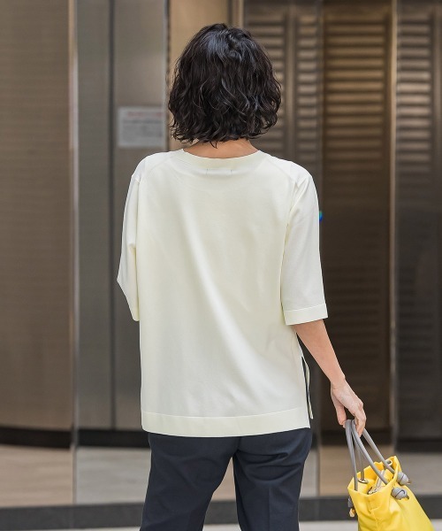 la.f…(ラエフ)の「Tシャツ風ニットプルオーバー≪手洗い可能≫(ニット/セーター・レディース・ホワイト/イエロー/ブルー/ブラック/ブルー系その他/グリーン/ボルドー・9号)」の22枚目の写真