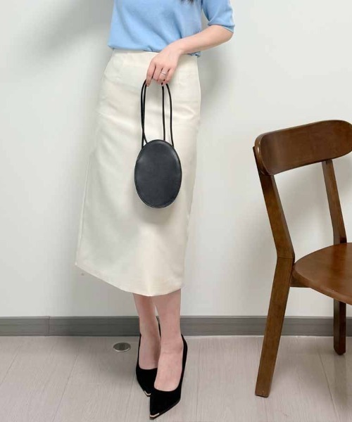 shoppinggo(ショッピングゴー)の「タイトスカート ペンシルスカート裏地付き(スカート・レディース・ブラウン/キャメル/ピンク/ベージュ/ブルー系その他/マスタード/ナチュラル/ブラック系その他/ブルー/グレー/ブラック/ブラウン系その他/グレー系その他/ベビーピンク・M/L)」の9枚目の写真