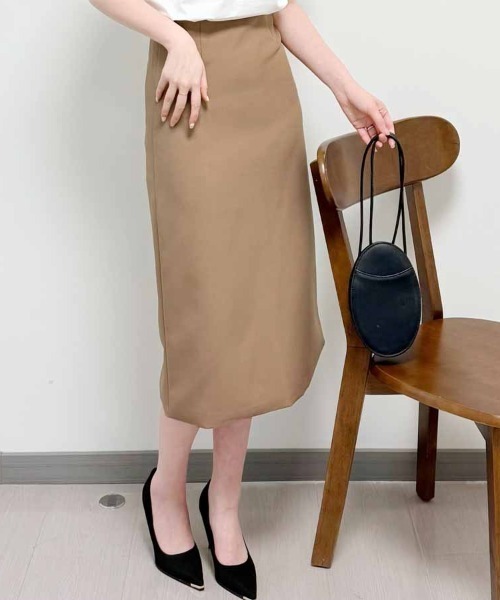 shoppinggo(ショッピングゴー)の「タイトスカート ペンシルスカート裏地付き(スカート・レディース・ブラウン/キャメル/ピンク/ベージュ/ブルー系その他/マスタード/ナチュラル/ブラック系その他/ブルー/グレー/ブラック/ブラウン系その他/グレー系その他/ベビーピンク・M/L)」の12枚目の写真