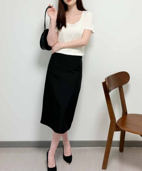 shoppinggo(ショッピングゴー)の「タイトスカート ペンシルスカート裏地付き(スカート・レディース・ブラウン/キャメル/ピンク/ベージュ/ブルー系その他/マスタード/ナチュラル/ブラック系その他/ブルー/グレー/ブラック/ブラウン系その他/グレー系その他/ベビーピンク・M/L)」の22枚目の写真