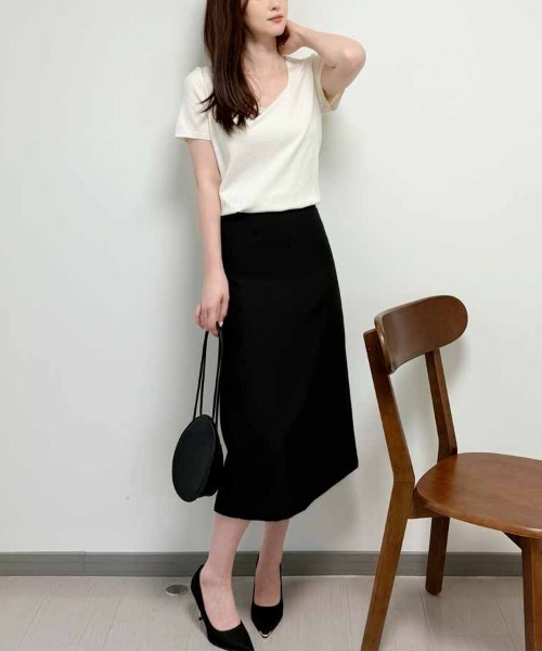 GIANA TOURIST ペンシルスカート ストレッチポンチペンシルスカート | LANVIN en Bleu (Women