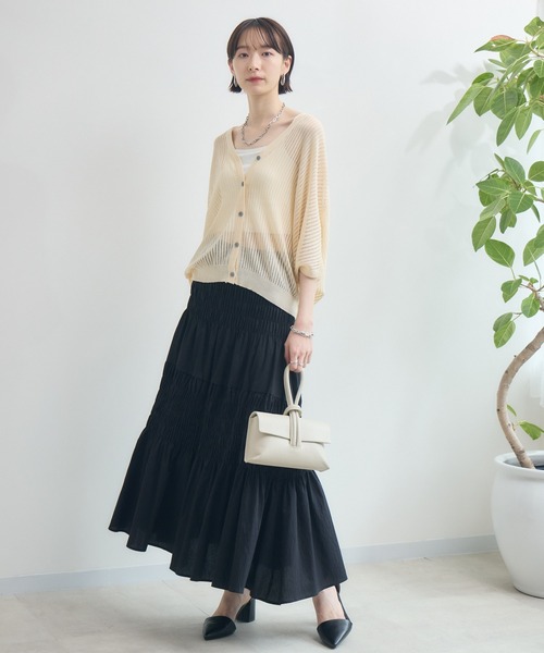 Paradise Picnic（パラダイスピクニック）の「メッシュドルマンカーデ（カーディガン/ボレロ・レディース・ブラック/ホワイト/ベージュ・FREE）」の22枚目の写真