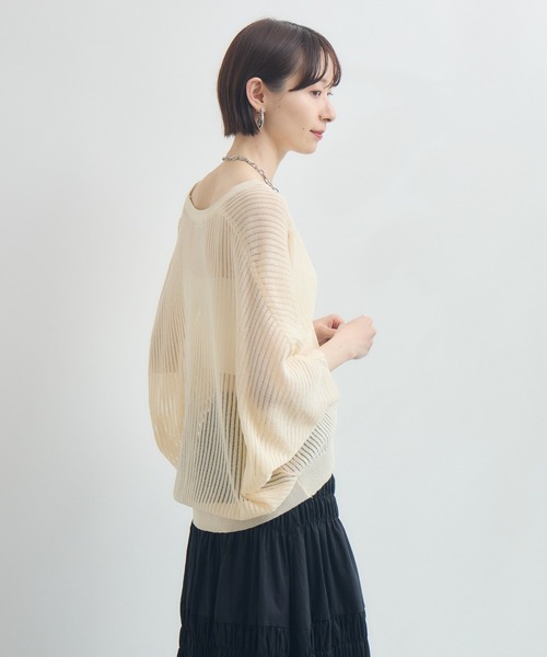 Paradise Picnic（パラダイスピクニック）の「メッシュドルマンカーデ（カーディガン/ボレロ・レディース・ブラック/ホワイト/ベージュ・FREE）」の17枚目の写真