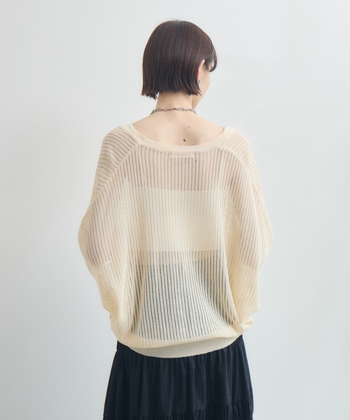 Paradise Picnic（パラダイスピクニック）の「メッシュドルマンカーデ（カーディガン/ボレロ・レディース・ブラック/ホワイト/ベージュ・FREE）」の16枚目の写真