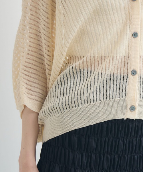 Paradise Picnic（パラダイスピクニック）の「メッシュドルマンカーデ（カーディガン/ボレロ・レディース・ブラック/ホワイト/ベージュ・FREE）」の12枚目の写真