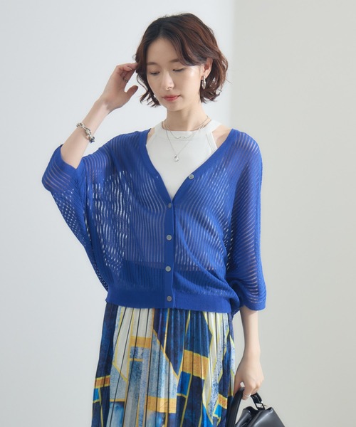 Paradise Picnic（パラダイスピクニック）の「メッシュドルマンカーデ（カーディガン/ボレロ・レディース・ブラック/ホワイト/ベージュ・FREE）」の8枚目の写真