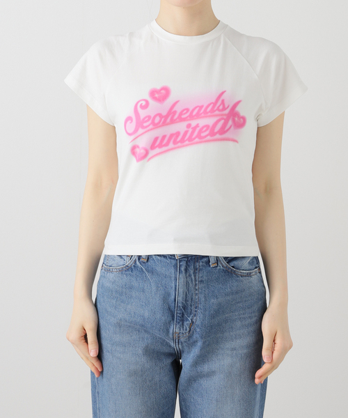 s/e/o(エスイーオー)の「【Geek Office/ギークオフィス】s/e/o/エスイーオー seoheads HEART AIRBRUSH T-SHIRT(Tシャツ/カットソー・レディース・バーガンディー・FREE)」の5枚目の写真