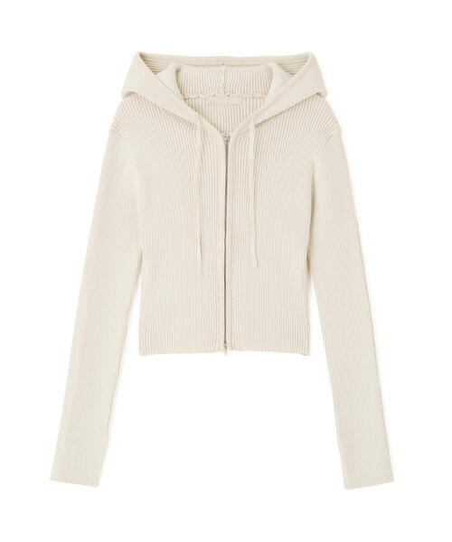 FREE'S MART（フリーズマート）の「配色リブショート丈ニットパーカーⅡ（パーカー・レディース・ホワイト/ブラウン/グレー・FREE）」の21枚目の写真