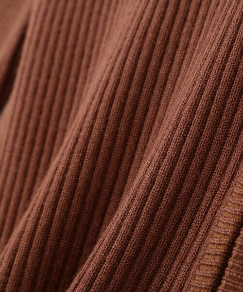 FREE'S MART（フリーズマート）の「配色リブショート丈ニットパーカーⅡ（パーカー・レディース・ホワイト/ブラウン/グレー・FREE）」の4枚目の写真