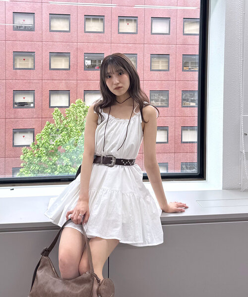 【早い者勝ち】 mline コットンレースキャミワンピース mystic セール】[mline]コットンレースキャミワンピース（ワンピース