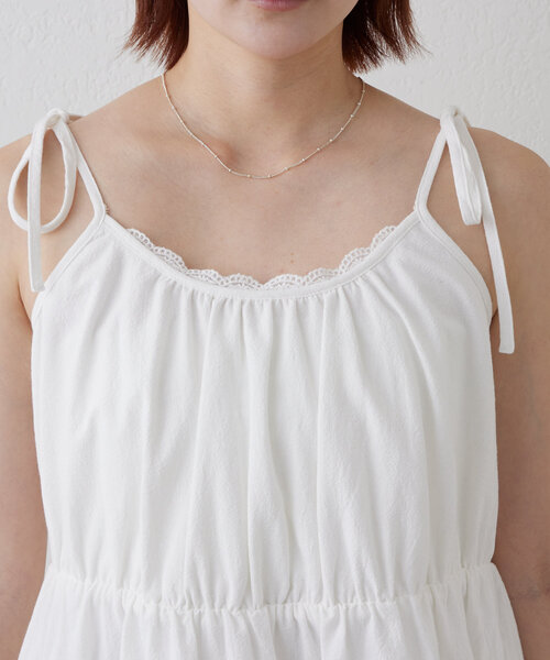 mline（エムライン）の「[mline]コットンレース キャミワンピ（ワンピース・レディース・オフホワイト・FREE）」の22枚目の写真