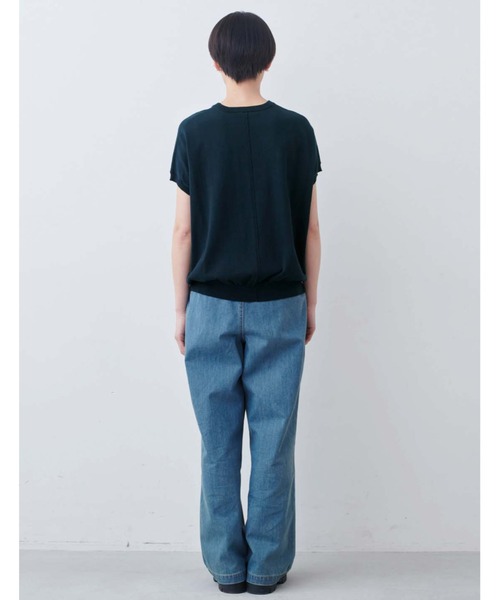 THREE FIFTY STANDARD（スリーフィフティースタンダード）の「ＴＨＲＥＥ　ＦＩＦＴＹ　ＳＴＡＮＤＡＲＤ　シャリッとしたコットン１００％のニットプルオーバー（ニット/セーター・レディース・ネイビー/ライトグレー/キャメル・LL/L/M）」の21枚目の写真