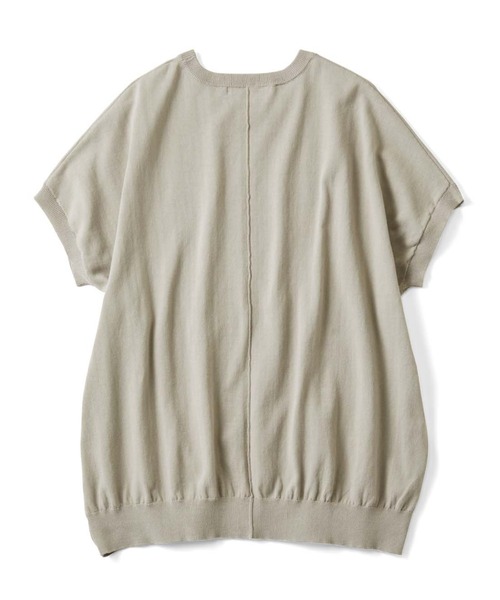 THREE FIFTY STANDARD（スリーフィフティースタンダード）の「ＴＨＲＥＥ　ＦＩＦＴＹ　ＳＴＡＮＤＡＲＤ　シャリッとしたコットン１００％のニットプルオーバー（ニット/セーター・レディース・ネイビー/ライトグレー/キャメル・LL/L/M）」の12枚目の写真